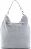 Kožené kabelka shopper bag Vittoria Gotti světle šedá V3077Z